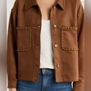 Vigoss Brown Studded Utility Jacket size L